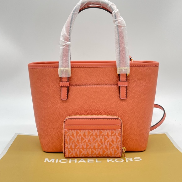 Michael Kors X Small Tote Crossbody Bag & MD ZA Card Case Wallet - Picture 4 of 11